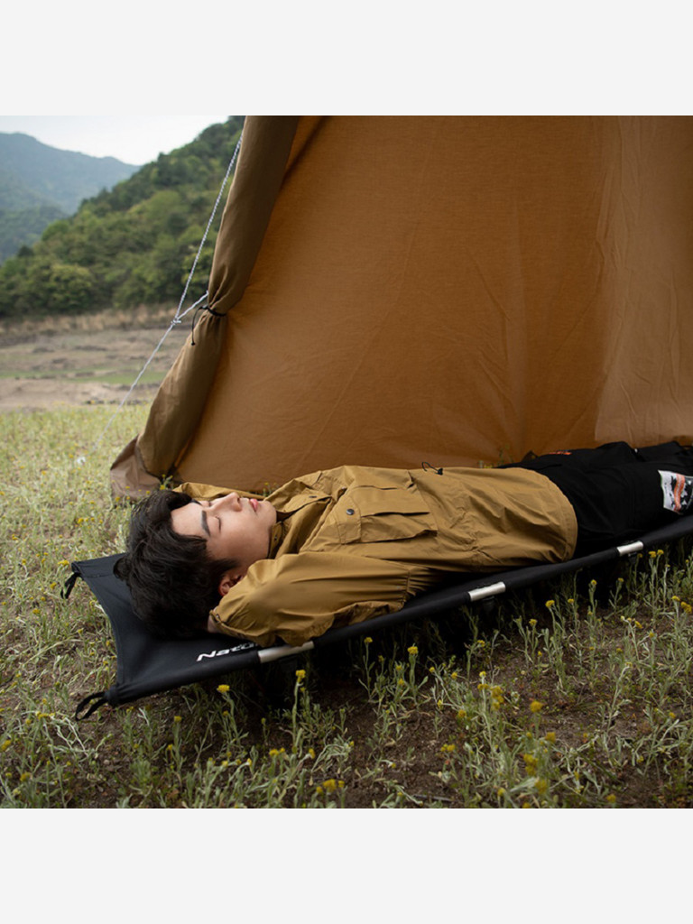 Раскладушка туристическая Naturehike односпальная XJC05, черная
