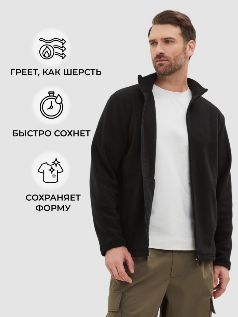 Толстовка на молнии флисовая кофта IRONCUST