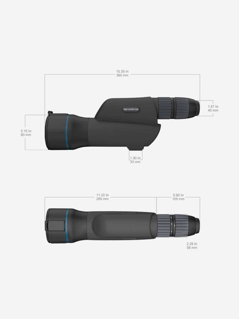 Зрительная труба для охоты Vector Optics Continental 20-60x, линза 80 мм ED