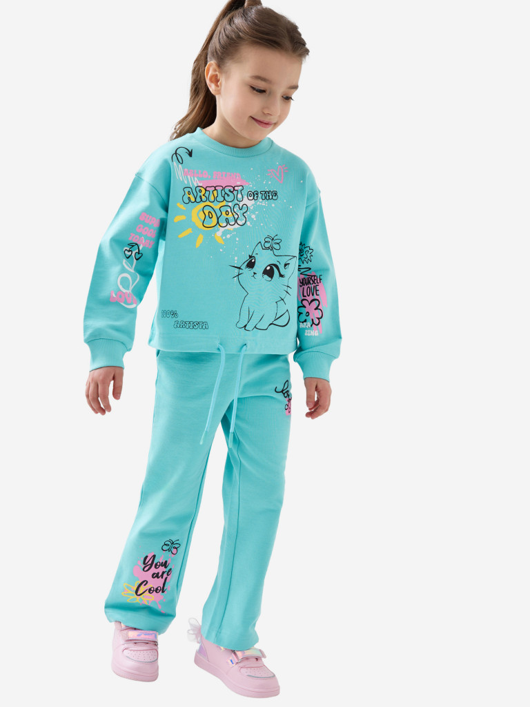 Комплект для девочек: свитшот, брюки PlayToday
