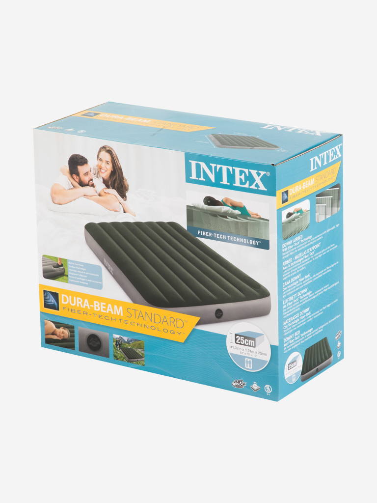 Матрас надувной Intex с насосом 137х191х25 см