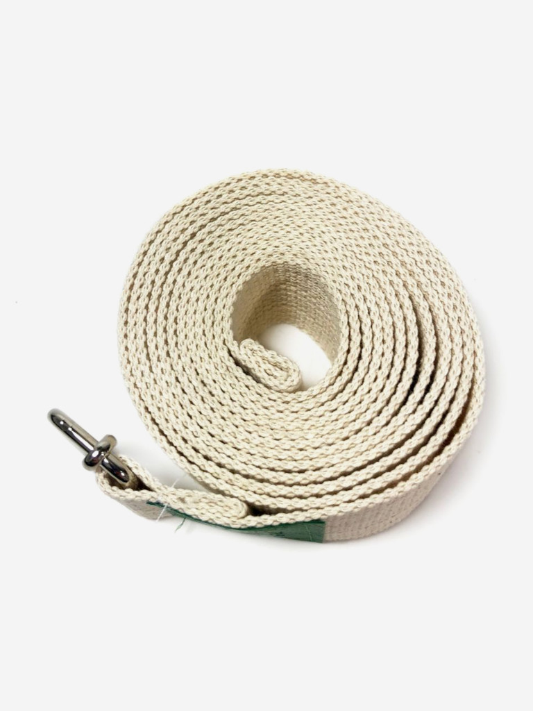 Ремень для йоги хлопковый Nature длиной 230 см, Рамайога, белый, 26377