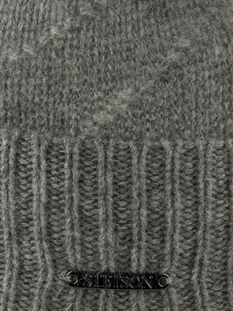 Шапка с отворотом STETSON 8599218 BEANIE CASHMERE (серый)
