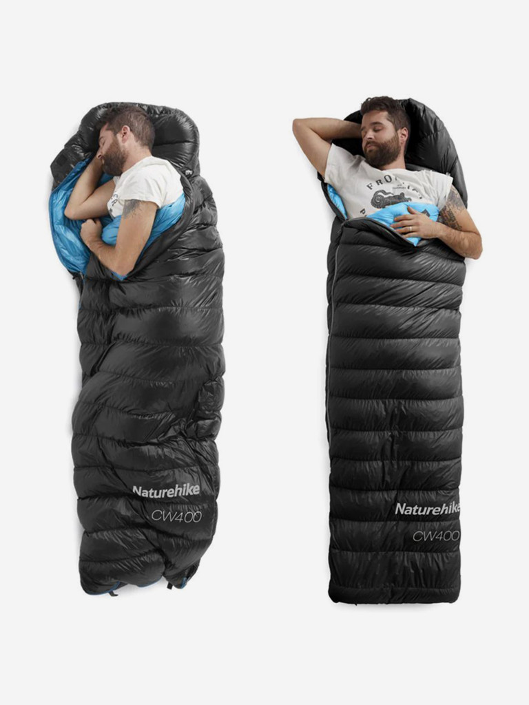 Спальный мешок теплый Naturehike CW400, ширина 75 см