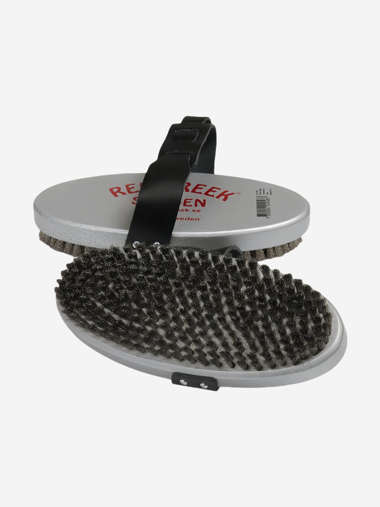 Щётка RED CREEK Oval Steel Fine, Racing Silver, мягкая сталь, овальная
