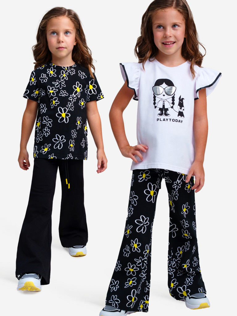 Брюки Playtoday для девочки, 2 пары в комплекте