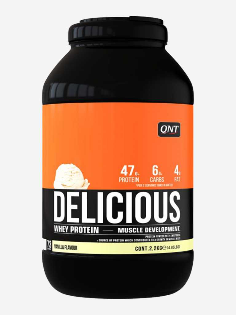 Сывороточный протеин для набора мышечной массы, для похудения, QNT Delicious Whey Protein Powder 2,2 kg Vanilla