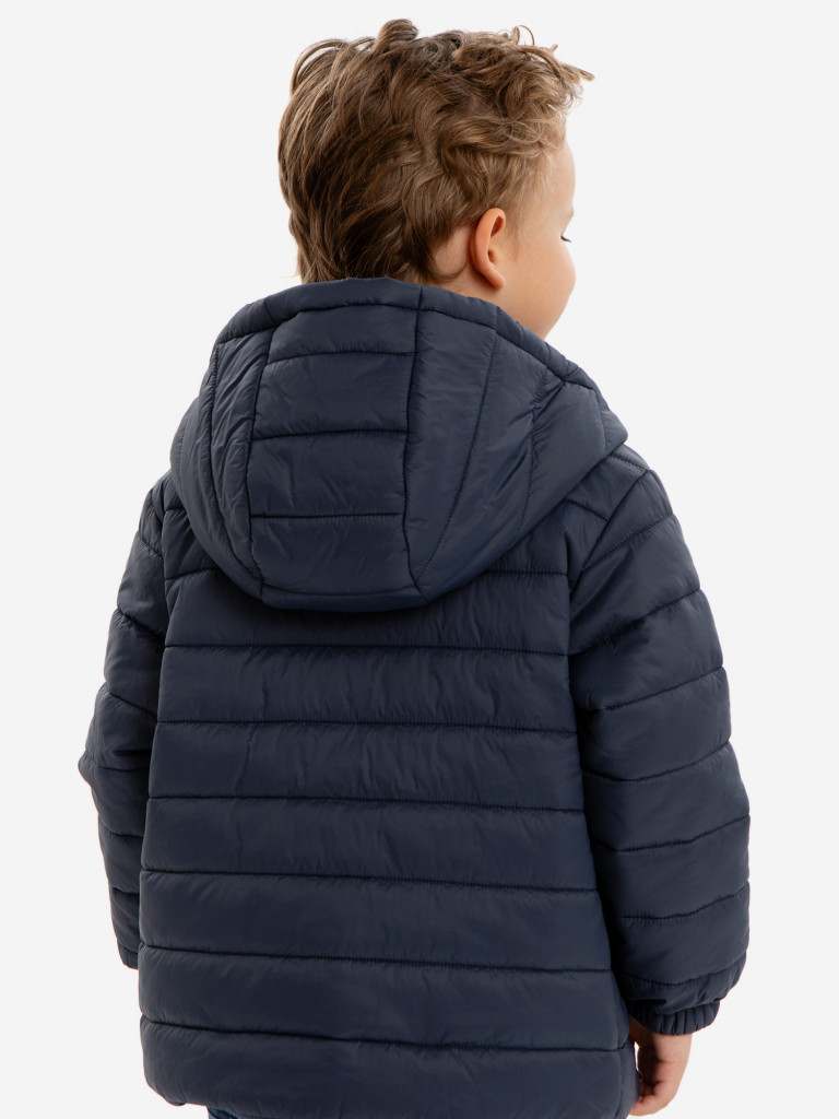 Куртка демисезонная стёганная с капюшоном синяя детская Button Blue