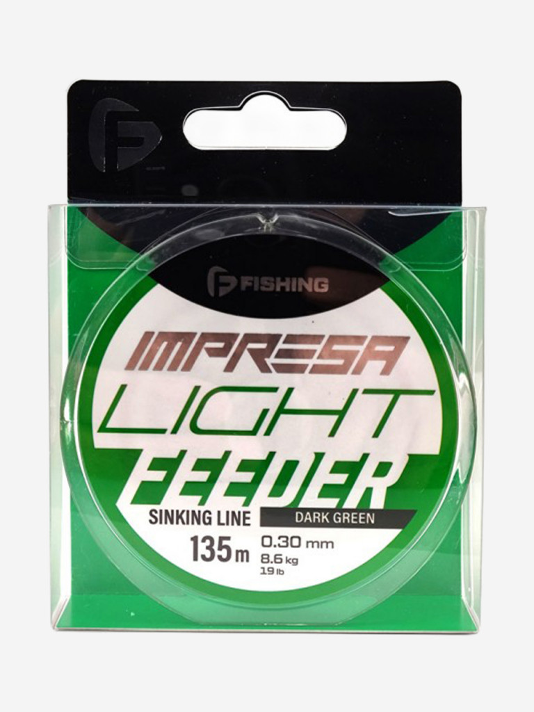 Леска Impresa Light Feeder Dark Green F-FISHING 135м 0,30мм 8,6кг/19lb
