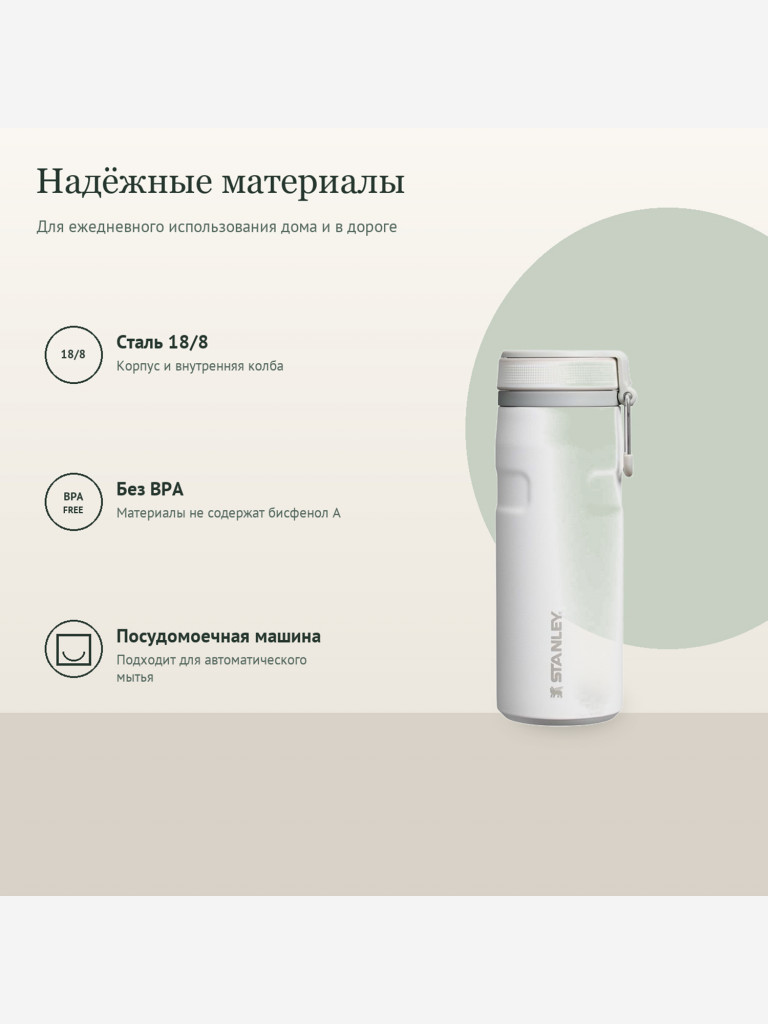 Термокружка STANLEY Aerolight 0,47L (10-13973-001) белая, шт