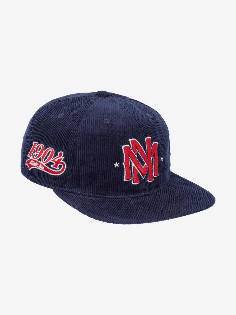 Бейсболка с прямым козырьком MITCHELL NESS HMUS6828-MNNYYPPPNAVY (синий)