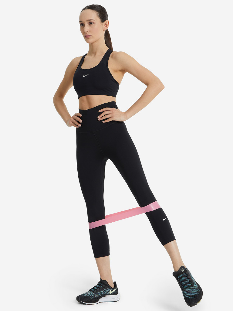 Nike One Dri Fit High Rise Crop Леггинсы Черный XS Женщина