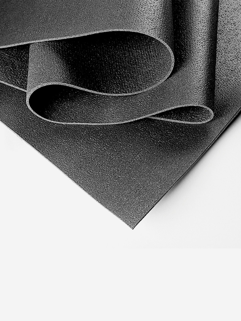 ЛЁГКИЙ коврик для йоги фитнеса Kailash Кайлаш, черный, 220 x 60 х 0,3 см, прочный и нескользящий из Германии, Bodhi Бодхи