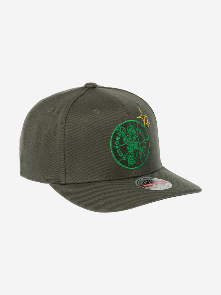 Бейсболка MITCHELL NESS HHSSINTL1243-BCEOLIV Boston Celtics NBA
