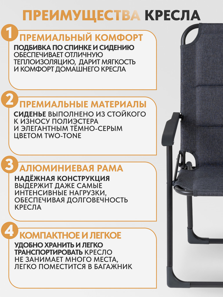 Большое кемпинговое кресло Trek Planet Presto XL