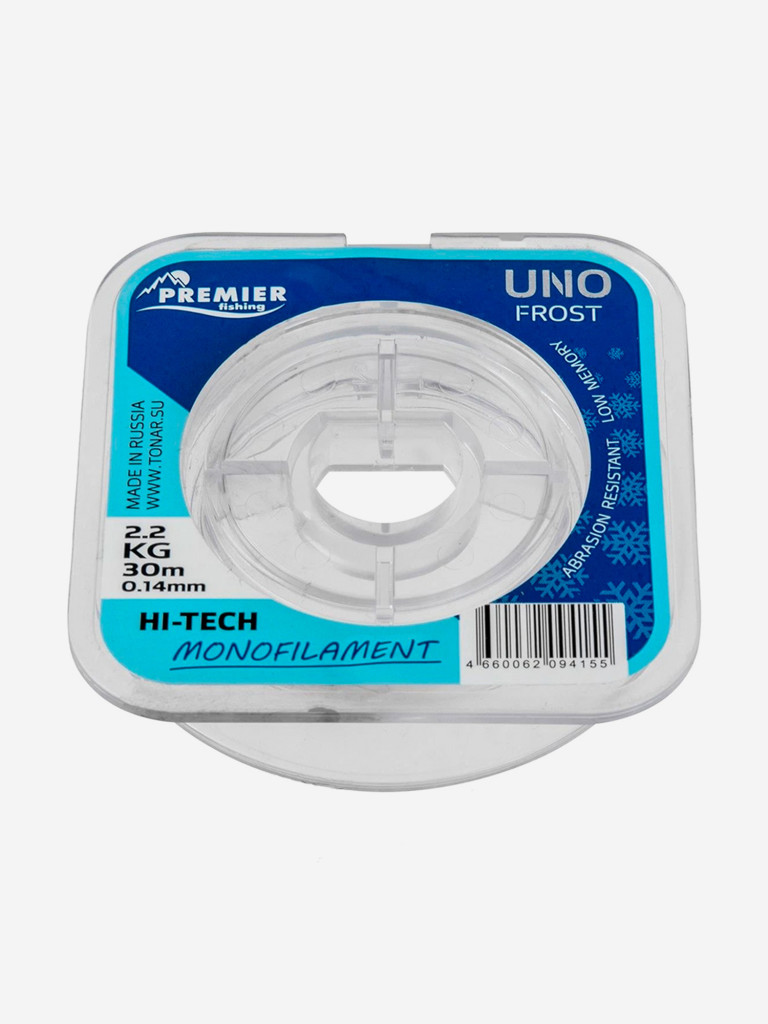 Леска для рыбалки Premier Fishing UNO FROST Nylon 0,14мм, 30м, 2,2кг, прозрачный