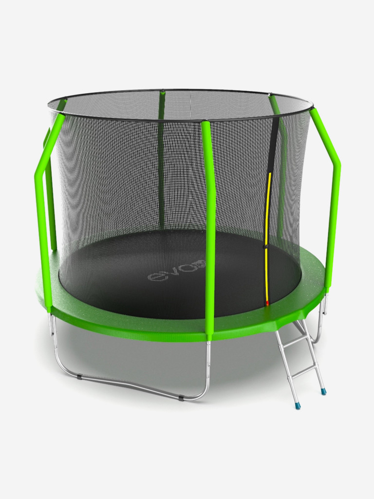 Батут каркасный EVO JUMP Cosmo 10ft зеленый, защитная сеть, диаметр 305 см