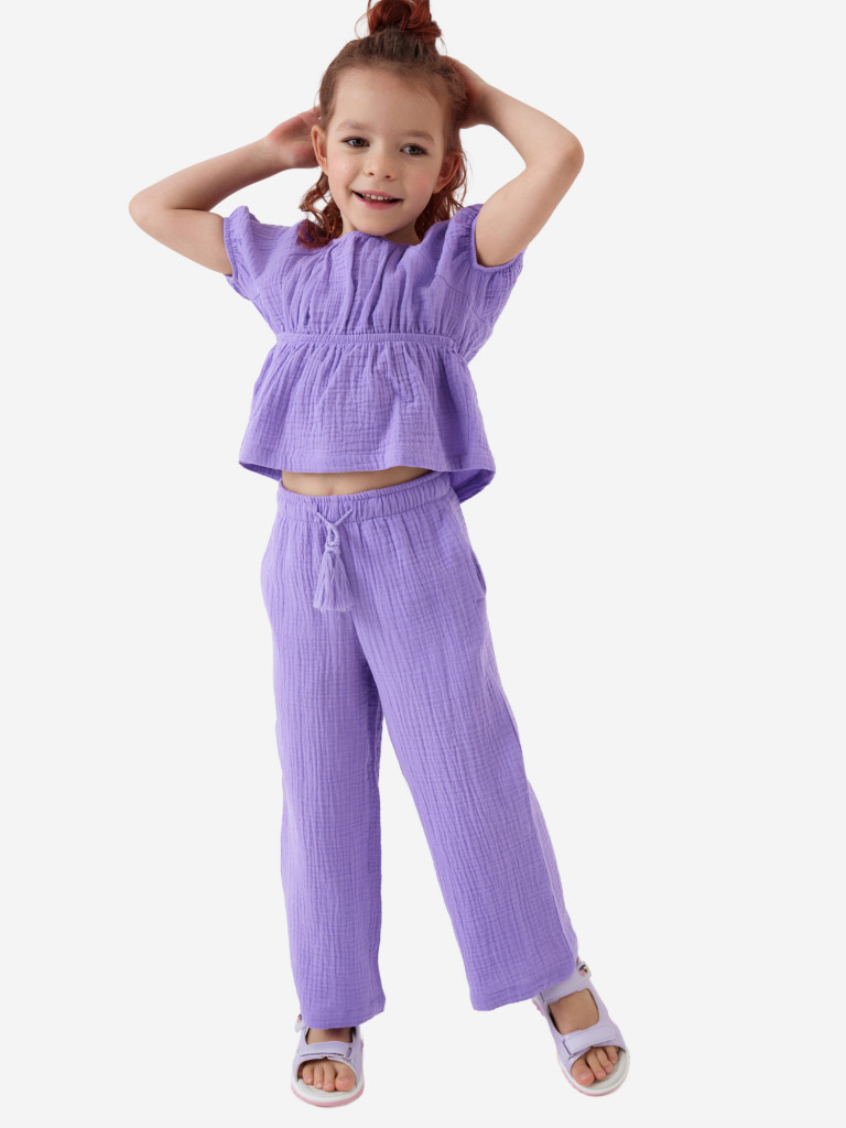Комплект для девочек: блузка, брюки PlayToday