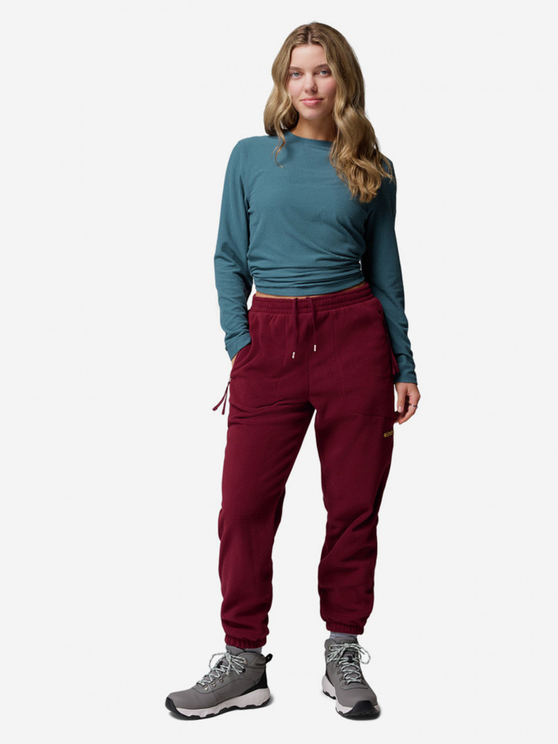 фото Брюки женские columbia sequoia grove fleece pant, красный