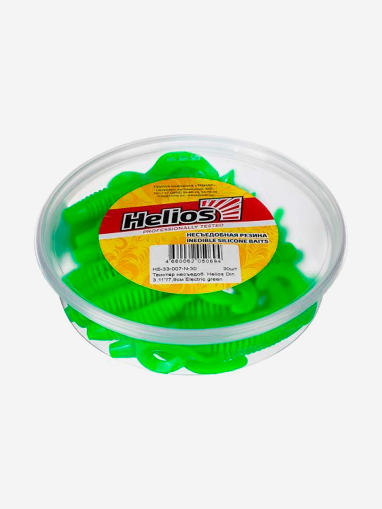 Мягкая приманка Helios Din, 3,11'' / 7,9 см, Electric green, 30 шт (HS-33-007-N-30)