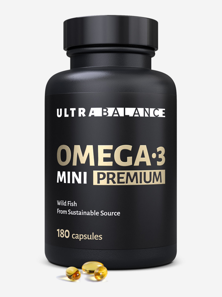 Омега 3 UltraBalance mini, для мужчин, женщин и детей, 180 капсул