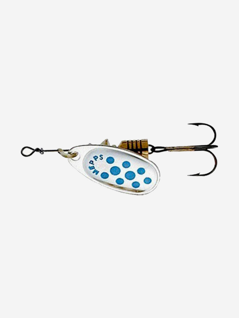 Блесна для рыбалки вертушка Mepps COMET PTS, 5, SILVER/Blue dots, 1 штука