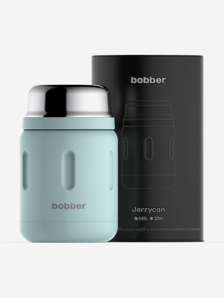 Термос вакуумный для еды BOBBER Jerrycan 700 мл, тепло до 14 часов, голубой