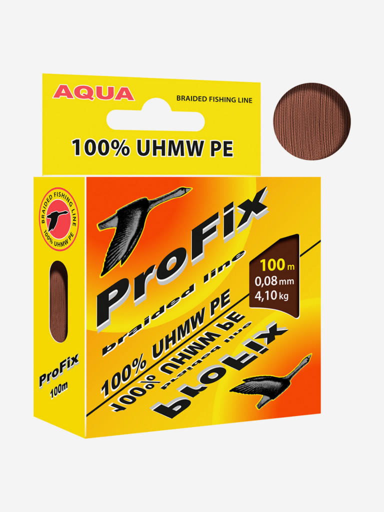 Плетеный шнур для рыбалки AQUA ProFix Brown 0,08mm 100m