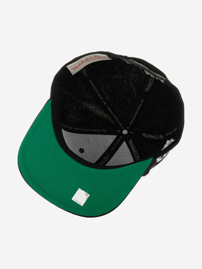 Бейсболка с прямым козырьком MITCHELL NESS HHSS6044-BNEYYPPPBLCK Brooklyn Nets NBA