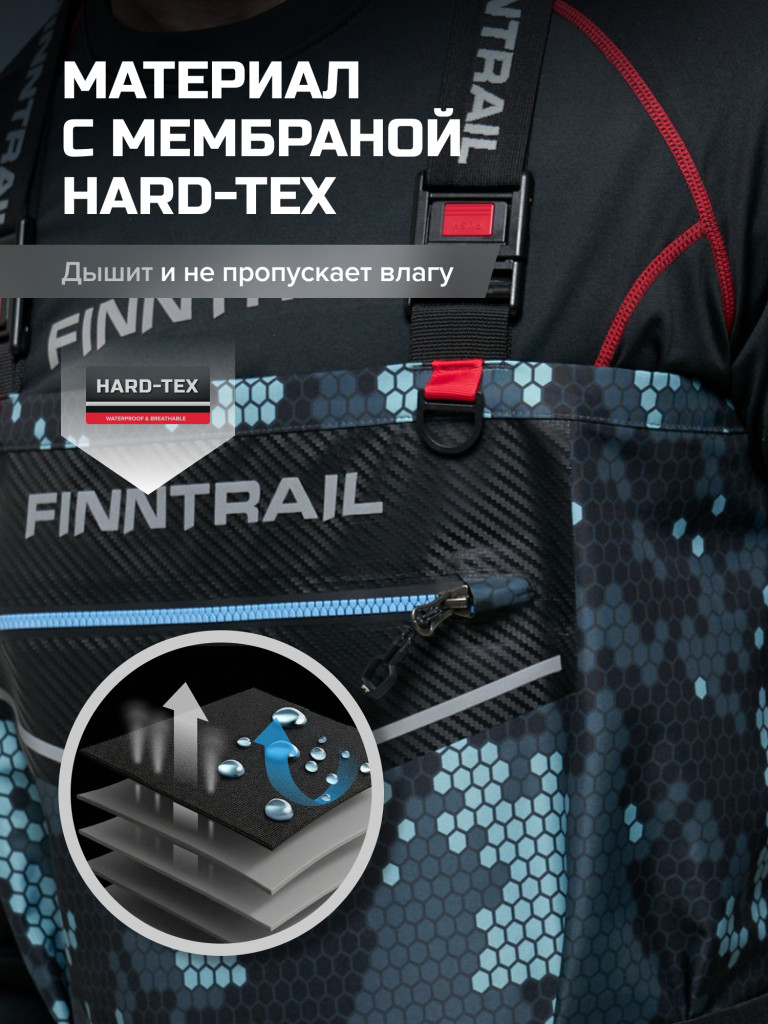 Вейдерсы мужские мембранные FINNTRAIL Enduro с носком