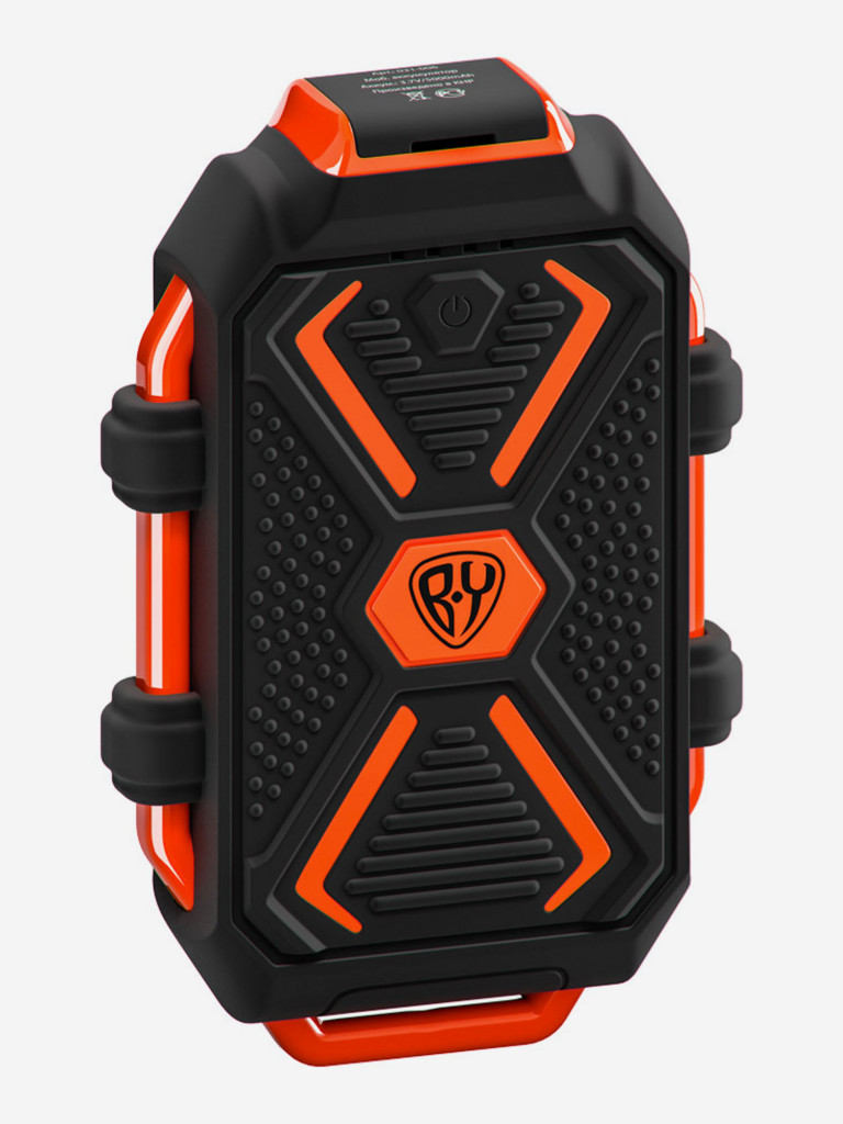 BY Аккумулятор мобильный, 10000 мАч, USB, 2А, защита IP67, фонарик, Чёрный
