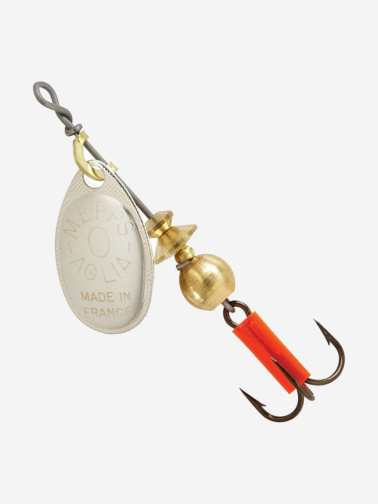 Блесна для рыбалки вертушка Mepps AGLIA 0, Silver, комплект из 5 штук