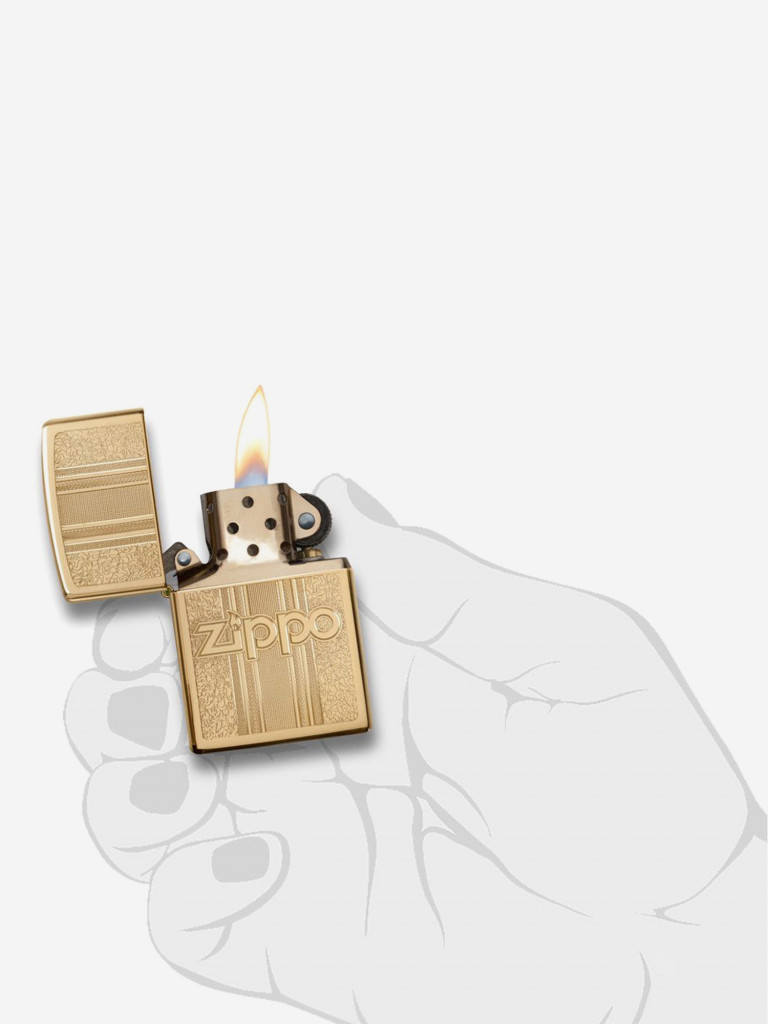 Зажигалка бензиновая ZIPPO 29677 Logo and Pattern