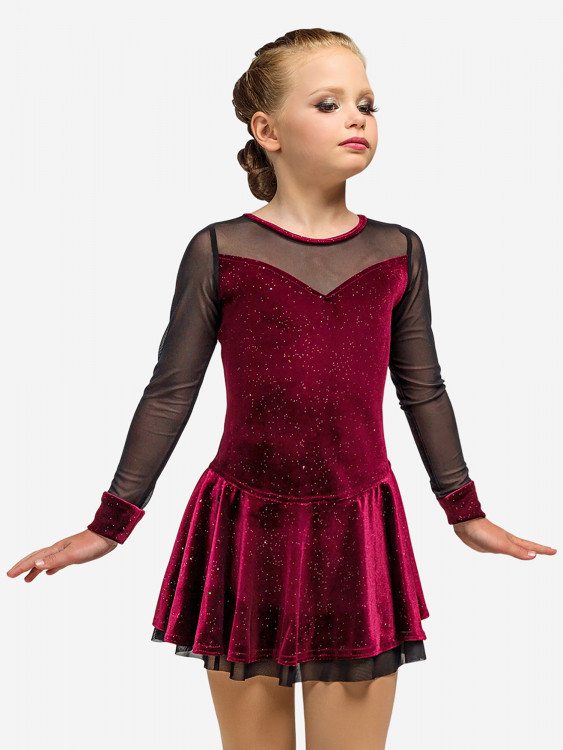Платье для фигурного катания бархат Танцующие
