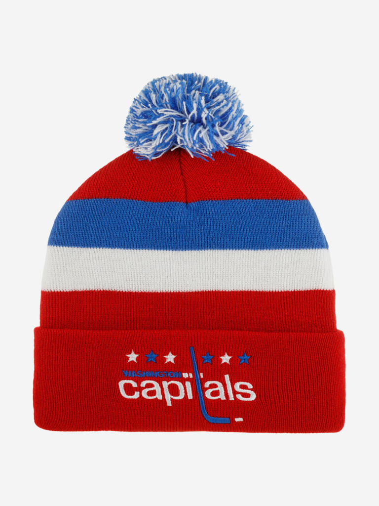 Шапка с помпоном MITCHELL NESS KTPCLD21212-WCARED1 Washington Capitals NHL (красный)