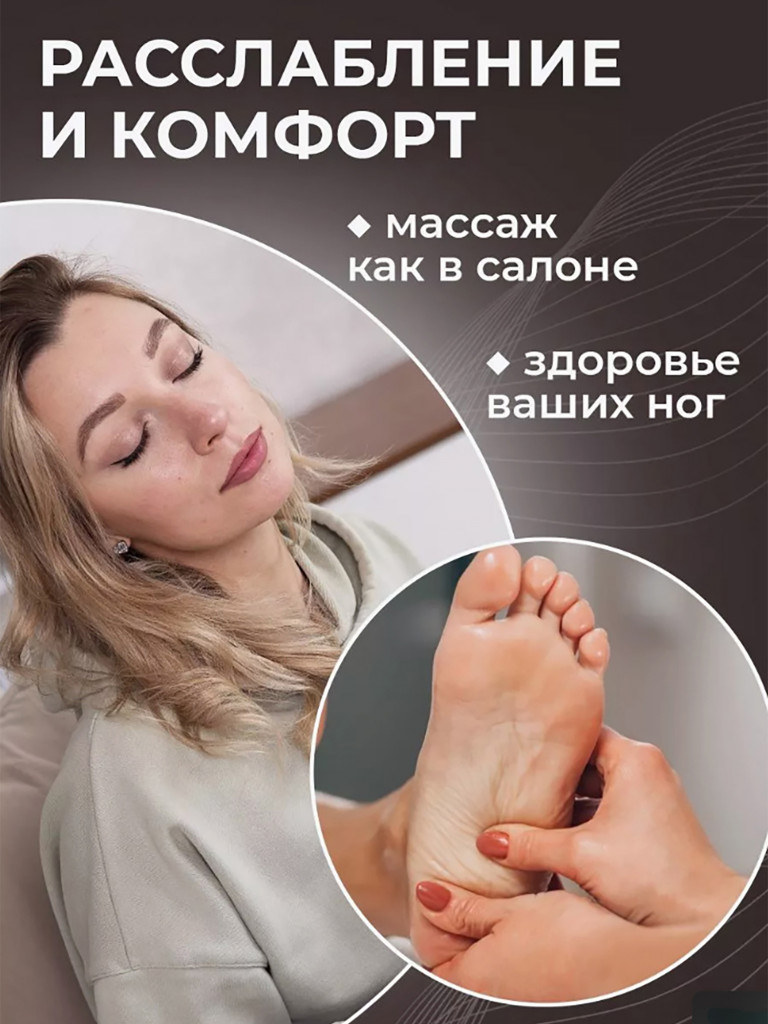 Массажер для ног электрический HavenHome с прогревом Roller+ 3 вида массажа, 3 скорости