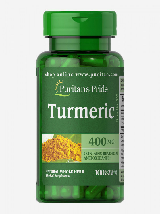 Куркумин Puritan's Pride Tumeric 400 mg, 100 капсул