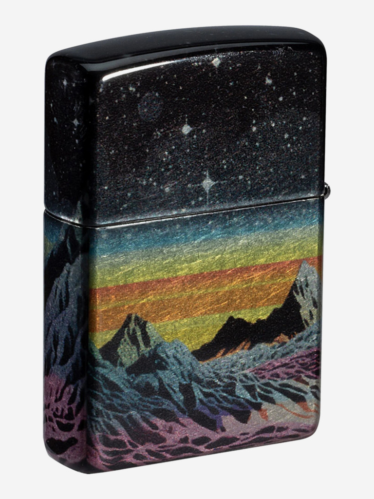Зажигалка бензиновая ветроустойчивая Zippo Space in Color Design 540 Tumbled Chrome
