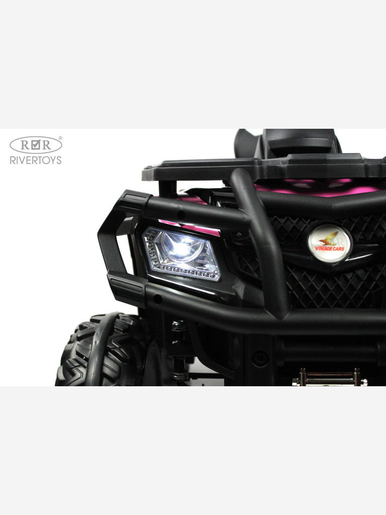 Детский электроквадроцикл RIVERTOYS T001TT 4WD розовый