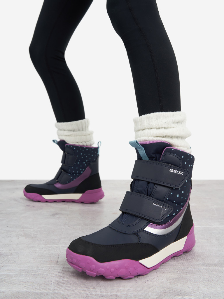 Сапоги утепленные для девочек Geox Trekkyup