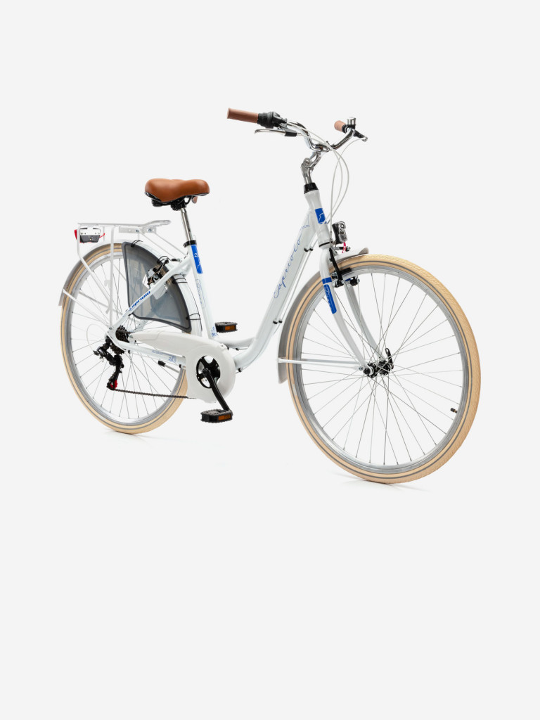 Велосипед CAPRIOLO CITY DIANA ALU (1 X 7), рама алюминий 18'', колёса 28'' (белый - синий)