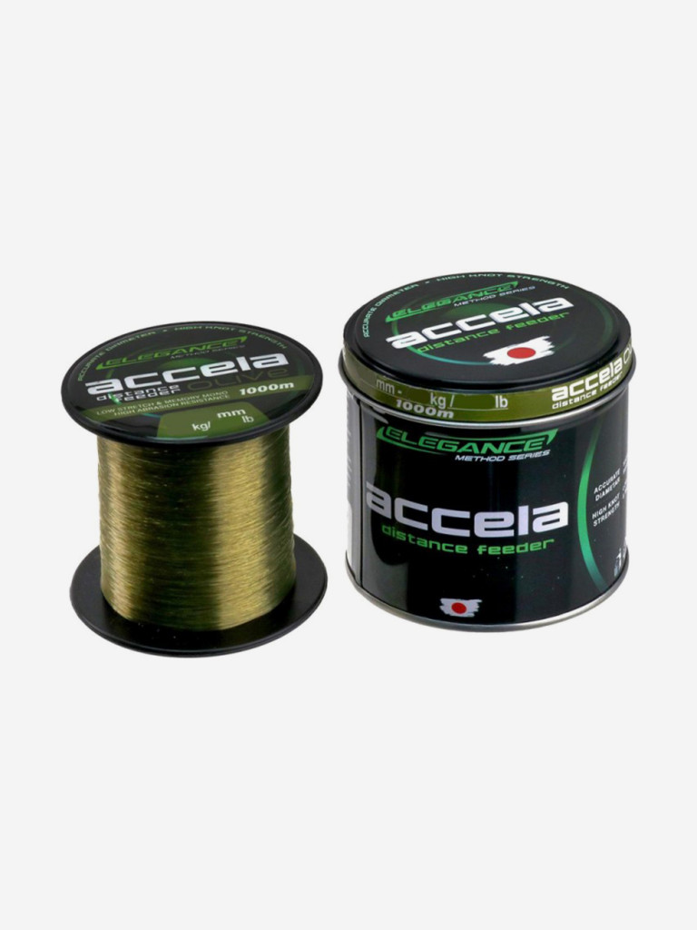 ELEGANCE METHOD Леска Accela Distance Feeder Olive 1000м 0.32мм 15.98кг