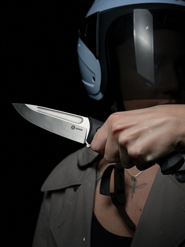 Нож фиксированный туристический Honor knives Berserk X, D2