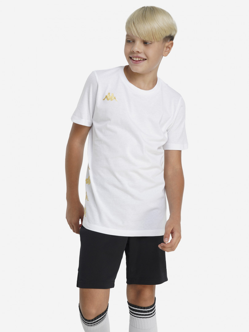фото Футболка игровая для мальчиков kappa giovo, белый
