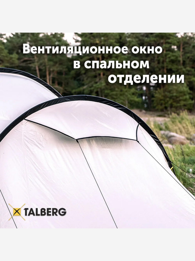 Палатка 4-х местная туристическая, кемпинговая Talberg TONAR 4 SAHARA, серый