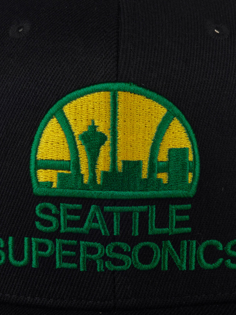 Бейсболка MITCHELL NESS HHSSINTL1245-SSUBLCK Seattle Supersonics NBA (черный)