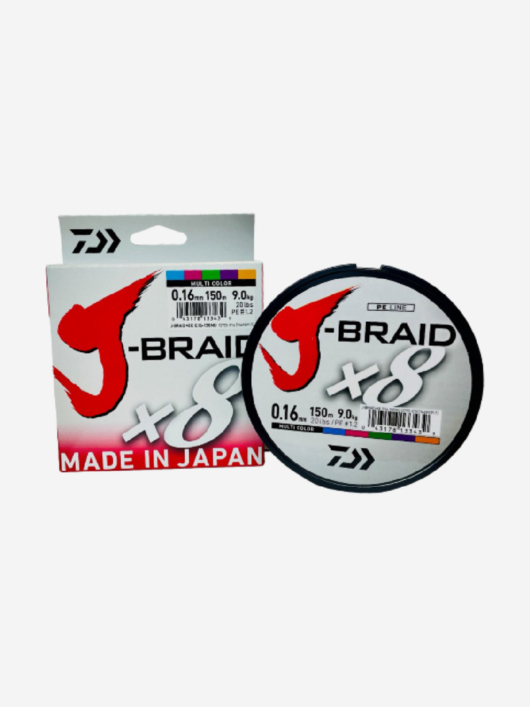 Шнур плетеный для рыбалки Daiwa J-Braid X8 300 м мультиколор 0.42 мм