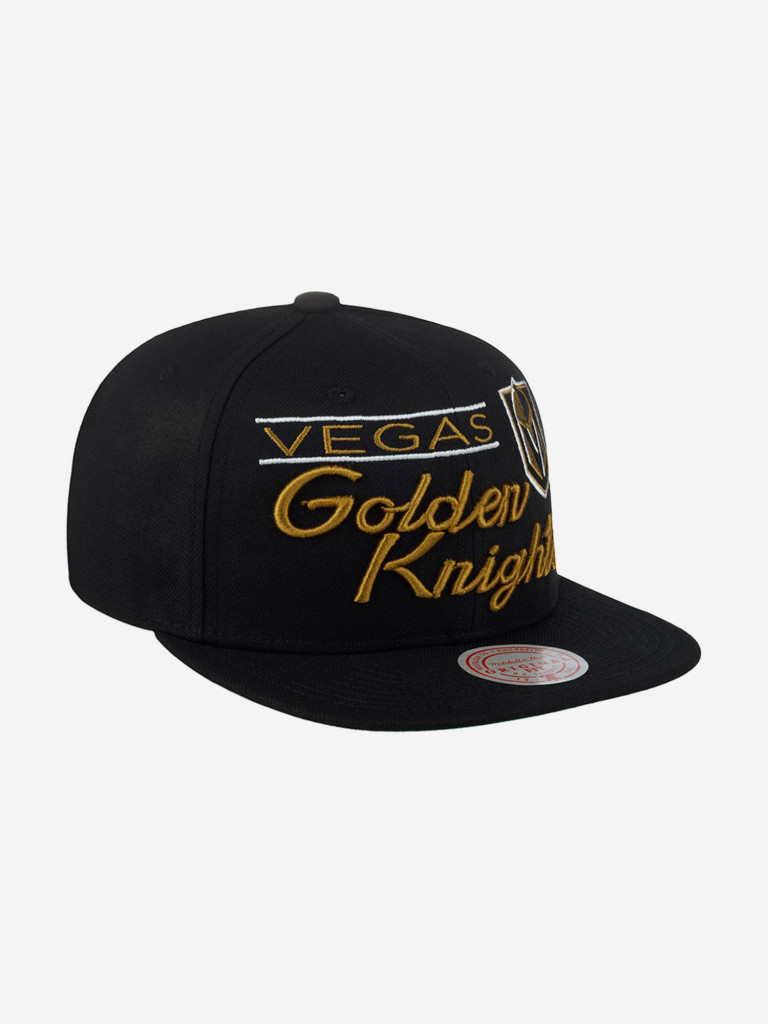 Бейсболка с прямым козырьком MITCHELL NESS 6HSSLD21213-VGKBLCK Vegas Golden Knights NHL (черный)