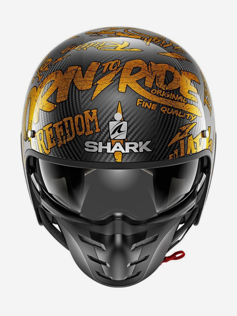 Мотошлем открытый SHARK S-DRAK CARB FREESTYLE CUP Carbon/Gold