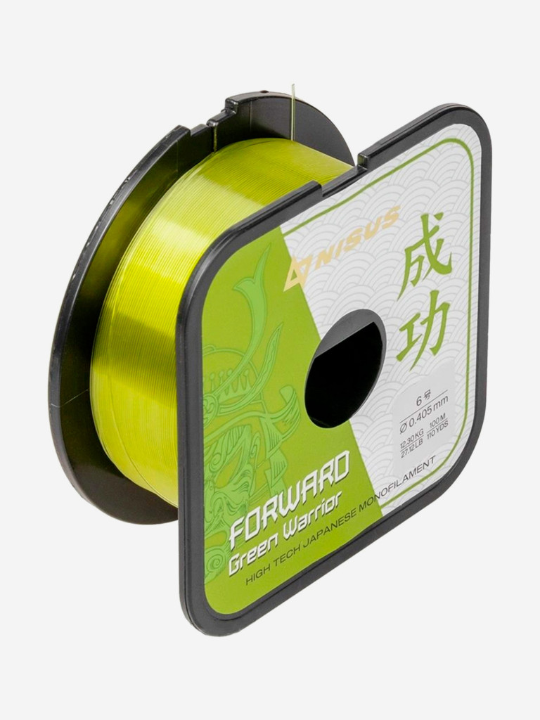 Леска для рыбалки Nisus FORWARD Green Warrior Nylon 0,405мм, 100м, 12,3кг, оливковый